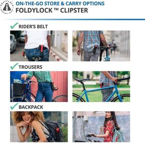 img 1 attached to 🔒 FoldyLock Clipster - Lightweight Folding Bike Lock Kit | Compact Wearable Security Accessory | Award-Winning Smart Solution for Bikes, E-Bikes & Scooters