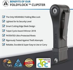 img 3 attached to 🔒 FoldyLock Clipster - Lightweight Folding Bike Lock Kit | Compact Wearable Security Accessory | Award-Winning Smart Solution for Bikes, E-Bikes & Scooters