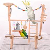 bird cage play stand toy set: ultimate playground gym for conure, parakeets, budgie & more! logo