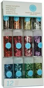 img 1 attached to 💫 Sparkle and Shine with Martha Stewart Crafts Iridescent Glitter 12-Pack: Vintage Leaf Glitter