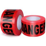 🚫 grotheory red danger do not enter tape 2 pack, 3 inch x 1000 feet halloween decorations red with a bold black print – high visibility, strongest tape, weatherproof & tear resistant design logo