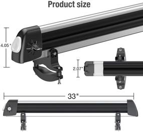 img 3 attached to 🚗 DrsportsUSA Aluminum Universal Car Roof Rack Carrier for Skis, Snowboards, and Ski Boards - Fits Most Vehicles with Crossbars (33&#34;)