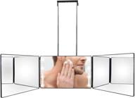 💡 rechargeable 3 way mirror with lights: height adjustable trifold mirror for diy hair cutting, shaving, grooming, styling & makeup logo