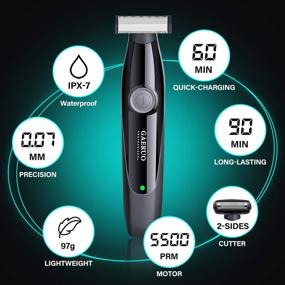 img 3 attached to GAERUO Electric Trimmer and Shaver for Men: Waterproof Wet & Dry Edger with Foil Head & 3 Combs - Perfect for Face, Body, Beard, Hair, Mustache