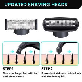 img 2 attached to GAERUO Electric Trimmer and Shaver for Men: Waterproof Wet & Dry Edger with Foil Head & 3 Combs - Perfect for Face, Body, Beard, Hair, Mustache