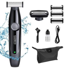 img 4 attached to GAERUO Electric Trimmer and Shaver for Men: Waterproof Wet & Dry Edger with Foil Head & 3 Combs - Perfect for Face, Body, Beard, Hair, Mustache