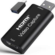 hdmi в usb 2.0 захват видеокарты - vkusra аудио-видео захват карты - высокое разрешение 4k 30fps - прямая запись на компьютер для игр, стриминга, обучения, видео конференций или живых трансляций. логотип