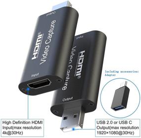 img 3 attached to HDMI в USB 2.0 захват видеокарты - VKUSRA Аудио-Видео захват карты - Высокое разрешение 4K 30fps - Прямая запись на компьютер для игр, стриминга, обучения, видео конференций или живых трансляций.