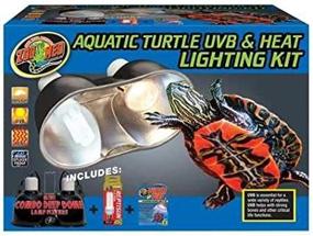img 1 attached to 🐢 Optimized UVB Heat Lighting Kit for Aquatic Turtles by Zoo Med