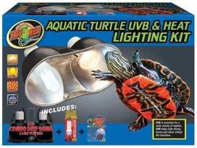 img 2 attached to 🐢 Optimized UVB Heat Lighting Kit for Aquatic Turtles by Zoo Med