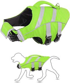 img 4 attached to 🐶 AOFITEE Ripstop Dog Life Jacket - Reflective Safety Pet Lifesaver with Rescue Handle, Adjustable Swimming Vest for Small Medium Large Dogs