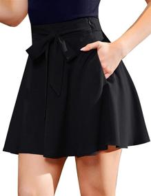 img 2 attached to 👗 Belle Poque Women's High Waist A-Line Pockets Skirt: Style and Versatility Combined