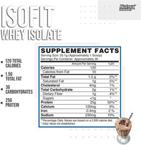 img 3 attached to 🍫 Nutrex Research IsoFit - Lactose-Free Chocolate Shake 2lbs- Enhance Muscle Recovery with Instantized 100% Whey Protein Isolate - Gluten-Free & 30 Servings