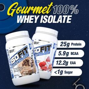 img 2 attached to 🍫 Nutrex Research IsoFit - Lactose-Free Chocolate Shake 2lbs- Enhance Muscle Recovery with Instantized 100% Whey Protein Isolate - Gluten-Free & 30 Servings