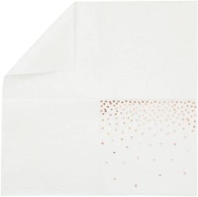 img 1 attached to 🌹 Premium Rose Gold Foil Paper Cocktail Napkins - Polka Dot Confetti Design, 5x5 Inches, 100 Pack: Perfect for Parties!
