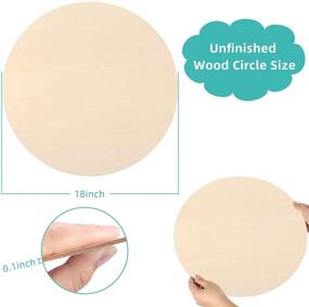 img 3 attached to 🔘 Versatile 18 Inch Round Wood Circles - Ideal for Crafts, Door Hangers, Pyrography, and Painting (Set of 3)