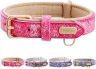 🐾 premium reflective leather dog collar | heavy duty, waterproof & classic | ideal for large, medium & small pets logo