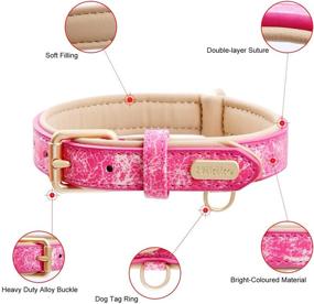 img 2 attached to 🐾 Premium Reflective Leather Dog Collar | Heavy Duty, Waterproof & Classic | Ideal for Large, Medium & Small Pets