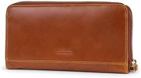 img 1 attached to 💼 Secure and Stylish: Timberland Women's Leather RFID Zip Around Wallet Clutch with Wristlet Strap