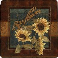 🌻 sunflower travertine stone trivet by thirstystone логотип