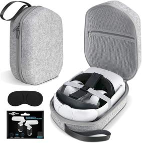 img 4 attached to 🎮 SARLAR Hard Carrying Case for Oculus Quest 2/Elite Version VR Gaming Headset - Travel-Friendly Storage Solution!