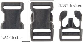 img 1 attached to 🔒 YKK 50-3/4 Inch Contoured Side Release Plastic Buckles: A Secure Fastening Solution