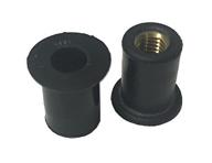 🔒 25 rubber well nuts m5-.8: high-quality, .554" length with 3/8" hole logo