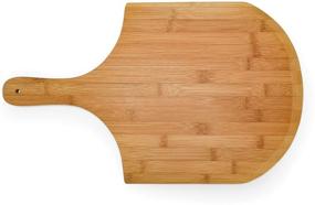 img 4 attached to Camco Bamboo Pizza Peel and Charcuterie Board with Handle - Versatile Serving Tray for Pizza, Bread, Fruit, Vegetables, and Cheese - (53000)