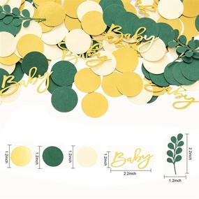 img 2 attached to Sage Green Table Scatter Confetti with Eucalyptus and Gold Baby Letter – Greenery Baby Shower Decorations for Gender Reveal and Table Décor