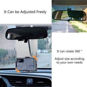 img 1 attached to Rearview Universal Degrees Rotating Automobile