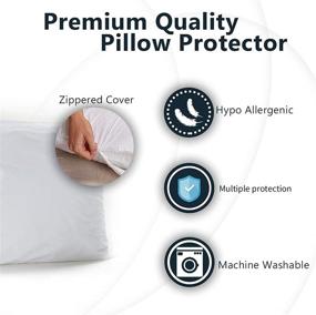 img 1 attached to SHERWOOD Noiseless Pillow Protectors Hypoallergenic