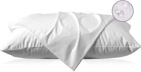 img 4 attached to SHERWOOD Noiseless Pillow Protectors Hypoallergenic