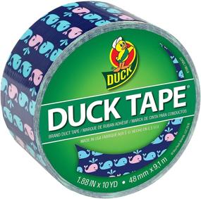 img 4 attached to 🦆 Утка 284169 Печатный скотч - Дизайн Путешествие китов, 1,88 дюйма x 10 ярдов: Уникальный и Многофункциональный скотч для творческих проектов.