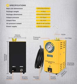 img 2 attached to 12V Automotive Fuel Leak Detectors - Advanced Smoke Leak Locator Tester for All Vehicles - Car PIPE Leakage Tester with EVAP Support