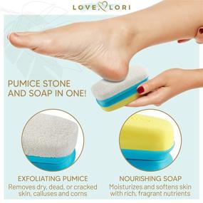 img 2 attached to 🧼 Love Lori Foot Scrubber Pumice Stone: 2-in-1 Moisturizing Soap and Callus Remover