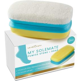 img 4 attached to 🧼 Love Lori Foot Scrubber Pumice Stone: 2-in-1 Moisturizing Soap and Callus Remover