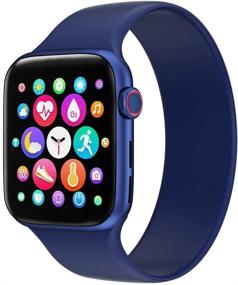 img 4 attached to 📱 OLYRICK Smart Watches: Bluetooth 1.54IPS Large Screen Fitness Tracker with Heart Pressure Monitor - Men Women Sports Watch for Android and iPhone (Bright Blue Case with Blue Band)