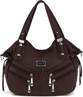 scarleton zippers washed shoulder bags: stylish women's handbags & wallets logo