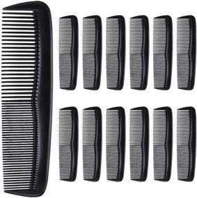 img 4 attached to 🖤 Hestya 24 Pack Black Hair Comb Pocket Plastic Comb - Unbreakable Hairdressing Styling Set for Salon or Hotel Hair Care