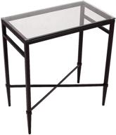 🌟 seekelegant modern black end table: stylish metal frame, glass top, perfect for living room decor logo