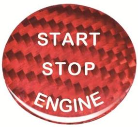 img 3 attached to 🔴 JMY Carbon Fiber Engine Start Stop Button Cover for BMW F Chassis - Red