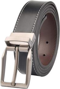 img 4 attached to 👖 KEYNAT Reversible Genuine Leather Belt: Black to Brown Transformation Made Effortless