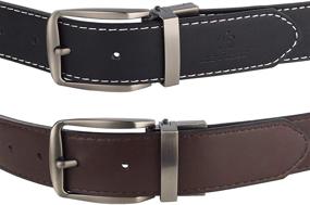 img 2 attached to 👖 KEYNAT Reversible Genuine Leather Belt: Black to Brown Transformation Made Effortless