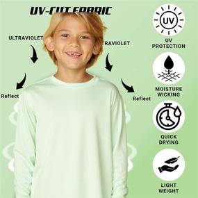 img 2 attached to INGEAR Boys' Swim Shirt UPF Boys Sun Shirts: Ultimate Sun Protection with Long Sleeve Rash Guard Sports Shirt