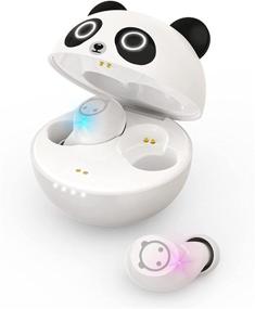 img 3 attached to 🐼 Superior 32H Playtime Panda Wireless Earbuds with Mic - Waterproof Bluetooth Earphones for iPhone and Android - Immersive 3D Stereo Sound!