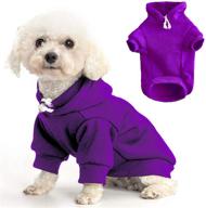 🐶 cozy dog hoodie pet clothes, soft and insulating dog sweater with leash access, dog winter coat, cold weather clothing for small medium dogs and cats логотип