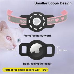 img 3 attached to 🐱 Whalezon Cat Collars Holder for AirTag: Keep Track of Your Feline Friend with Small Dog GPS Tracker Cases | Compatible with Apple Air Tag Loop Holder | Anti-Lost Accessories for Puppy and Pet Collars | 3/8’’ 5/8’’ (2 Pack)