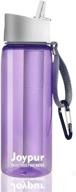 joypur water filter bottle: bpa-free purifier with 4-stage straw for camping, hiking, travel & more logo