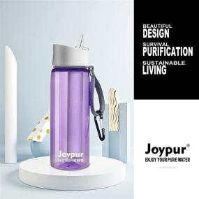 img 1 attached to Joypur Water Filter Bottle: BPA-Free Purifier with 4-Stage Straw for Camping, Hiking, Travel & More