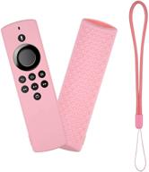 pink silicone remote cover with lanyard for tv stick lite 2020 control - replacement case skin logo